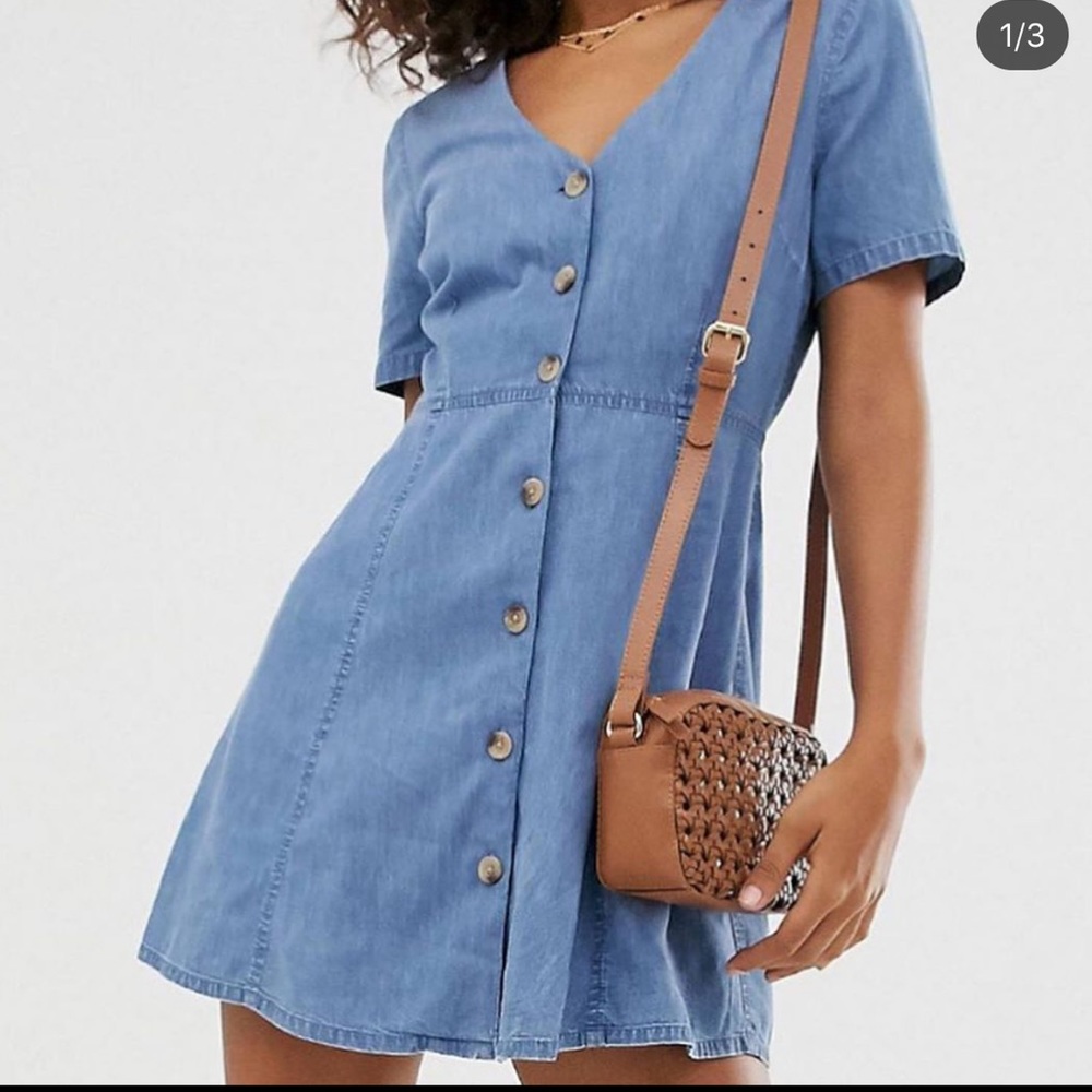 ASOS Denim Size Large/12 Tea Dress